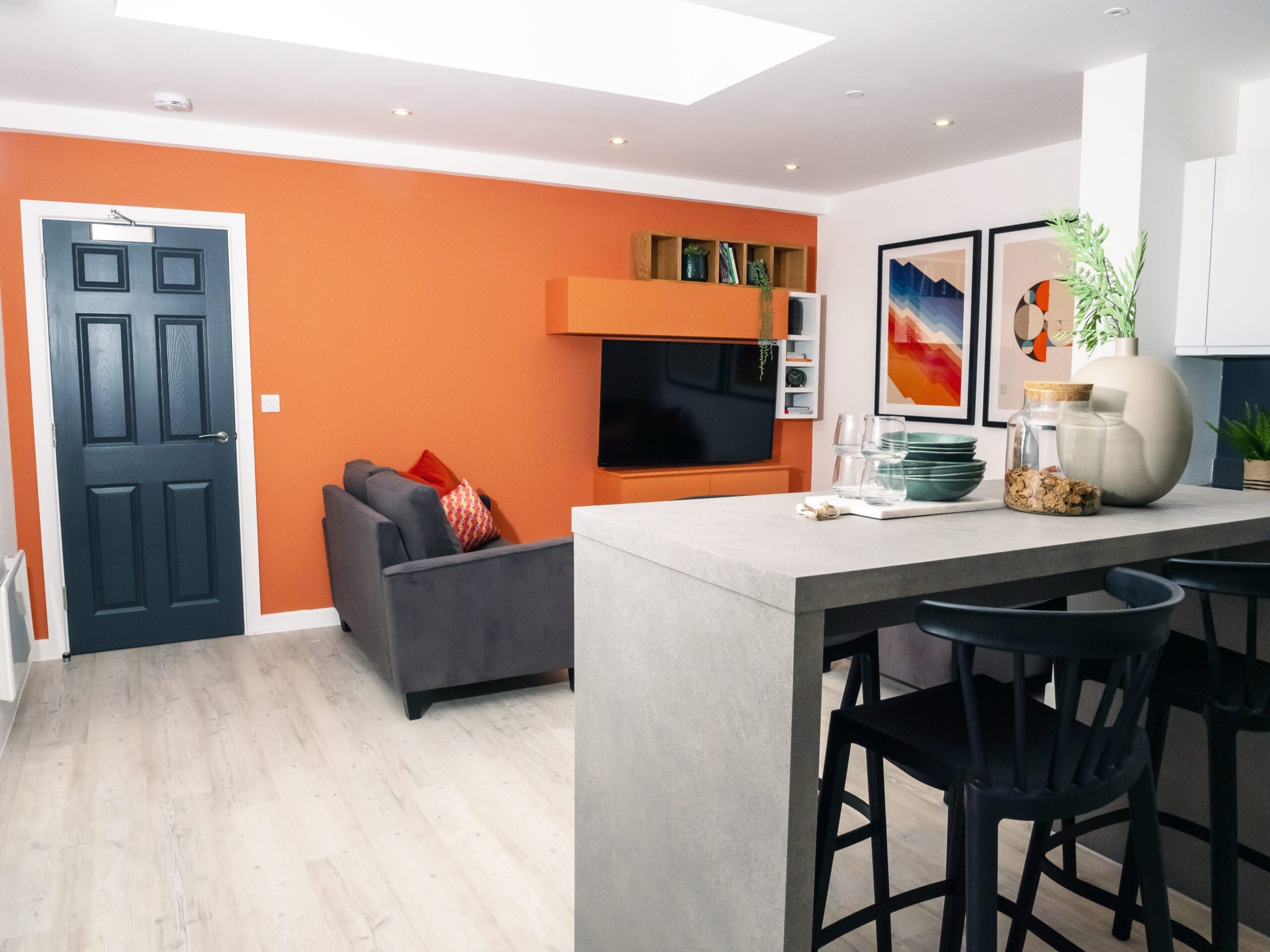 Orange Wall Room